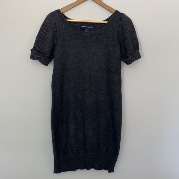 French Connection Medium Gray Wool Dress Sweater Dress - Picture 1 of 7